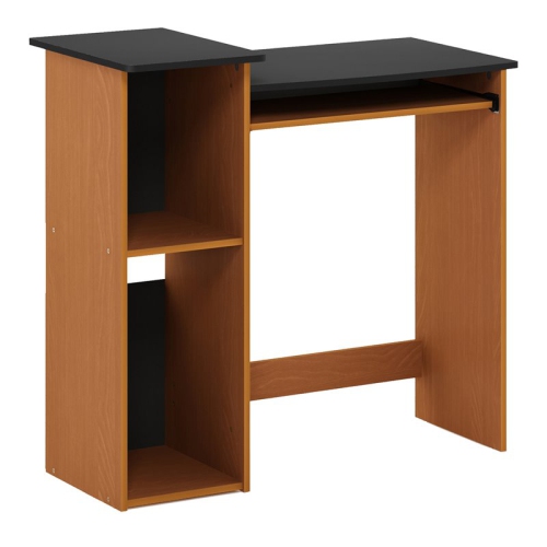 FURINNO  Econ Wood Multipurpose Computer Writing Desk In Light Cherry/black