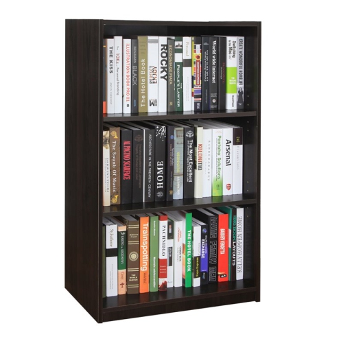 Furinno JAYA Wood Simple Home 3-Tier Adjustable Shelf Bookcase in Espresso