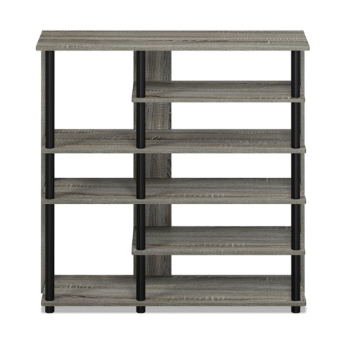 Furinno Turn-N-Tube Engineered Wood Multi Storage Shoe Rack in French Oak Gray