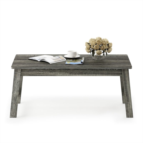 Furinno Contemporary Engineered Wood Beginning Coffee Table in French Oak Gray