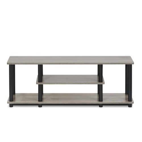 Furinno Turn-N-Tube Wood Entertainment TV Stand for TV up to 50" in Oak Gray