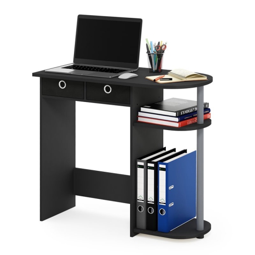 Furinno Go Green Wood Home Laptop Notebook Computer Desk in Black/Gray