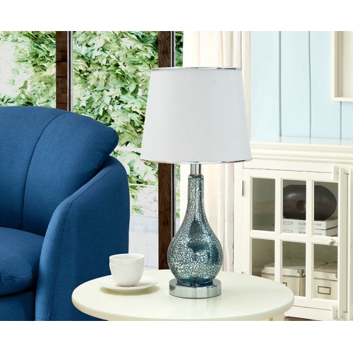 L319 Set Of Two Table Lamps - Blue; White