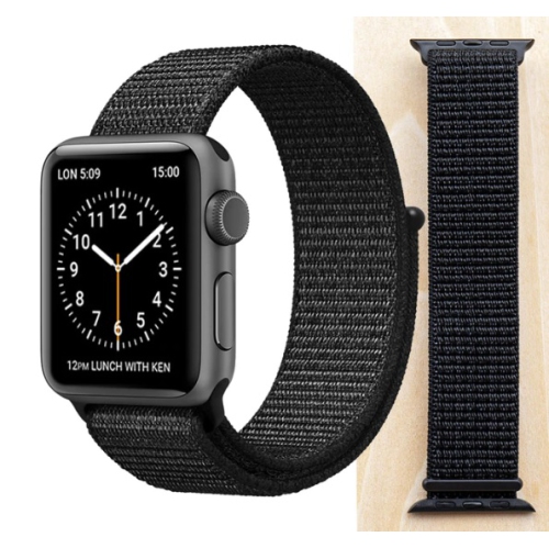 CC  Topsave Watchband for Apple Watch 38/40MM Nylon Replacement Strap for Apple Watch Series 5, 4, 3, 2, 1, Black In Multicolor
