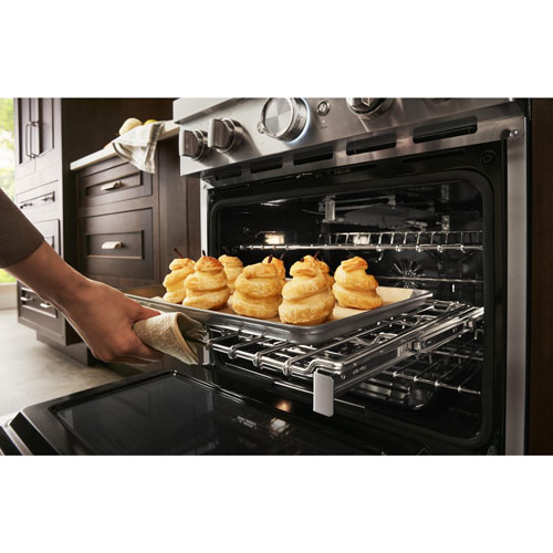 KitchenAid 30" 4.1 Cu. Ft. True Convection Freestanding Gas Range (KFGC500JSS) - Stainless Steel