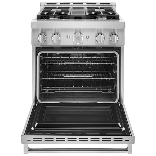 KitchenAid 30" 4.1 Cu. Ft. True Convection Freestanding Gas Range (KFGC500JSS) - Stainless Steel