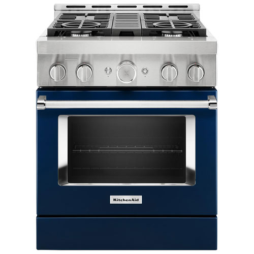 Cuisinière autonome gaz conv. véritable four autonett. 4,1 pi³ 30 po de KA - Bleu encre