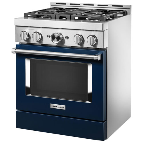 Cuisinière autonome gaz conv. véritable four autonett. 4,1 pi³ 30 po de KA - Bleu encre