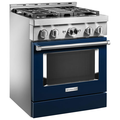 Cuisinière autonome gaz conv. véritable four autonett. 4,1 pi³ 30 po de KA - Bleu encre