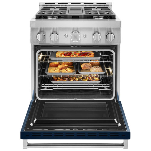 Cuisinière autonome gaz conv. véritable four autonett. 4,1 pi³ 30 po de KA - Bleu encre