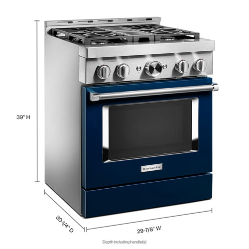 Cuisinière autonome gaz conv. véritable four autonett. 4,1 pi³ 30 po de KA - Bleu encre