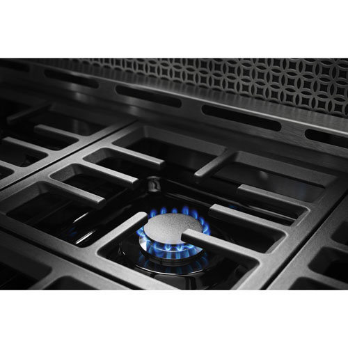 KitchenAid 48" 6.3 Cu. Ft. Double Oven 6-Burner Freestanding Gas Range (KFGC558JSC) - Orange