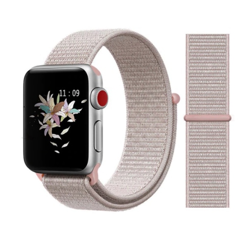 TopSave Watchband for Apple Watch 42/44mm Nylon Replacement Strap for Apple Watch Series 5, 4, 3, 2, 1,Rose Gold