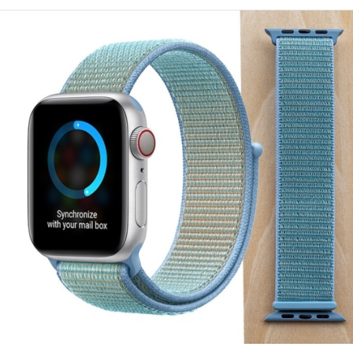 TopSave Watchband for Apple Watch 42/44mm Nylon Replacement Strap for Apple Watch Series 5, 4, 3, 2, 1,Light Blue