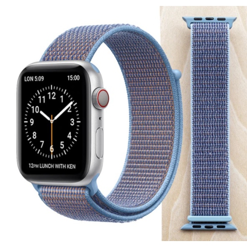 TopSave Watchband for Apple Watch 42 44mm Nylon Replacement Strap for Apple Watch Series 5 4 3 2 1 Blue Mix