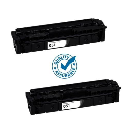 Image 1 of 10.. Printer Pro™ 2 Pack Canon 051/Canon-051 Compatible Canon051 Black Toner Cartridge-Canon Printer ImageClass MF264MF267/LBP162