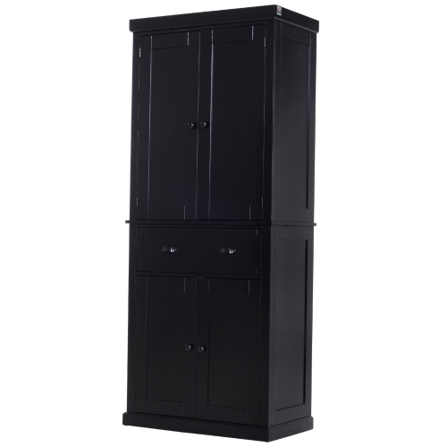 Homcom Freestanding Kitchen Pantry Cabinet Traditional Spacious