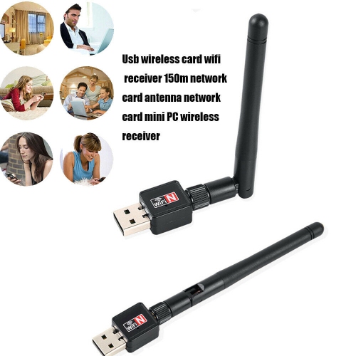 PIX LINK Mini USB WiFi Adapter 150Mbps Wireless N/G/B Network LAN Card with Antenna