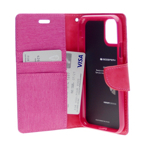 Iphone 11 Pro Goospery Canvas Diary Case, Pink