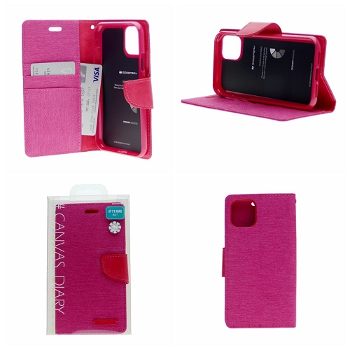 Iphone 11 Pro Goospery Canvas Diary Case, Pink