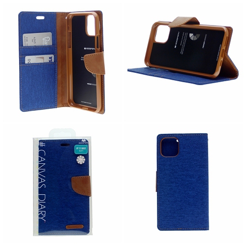 Iphone 11 Goospery Canvas Diary Case, Blue