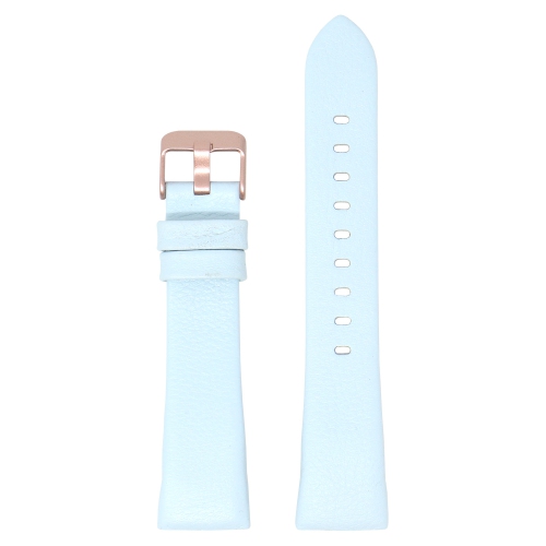 STRAPSCO  Textured Leather Watch Band Strap for Fitbit Charge 3 - (Rose Gold Buckle) In Sky Blue