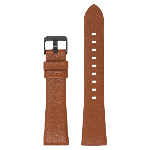 STRAPSCO  Textured Leather Watch Band Strap for Fitbit Charge 3 - (Black Buckle) In Brown