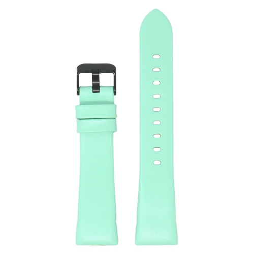 STRAPSCO  Smooth Leather Watch Band Strap for Fitbit Charge 3 - (Black Buckle) In Mint