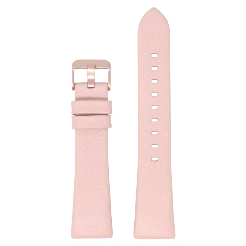 STRAPSCO  Textured Leather Watch Band Strap for Fitbit Charge 3 - (Rose Gold Buckle) In Pink