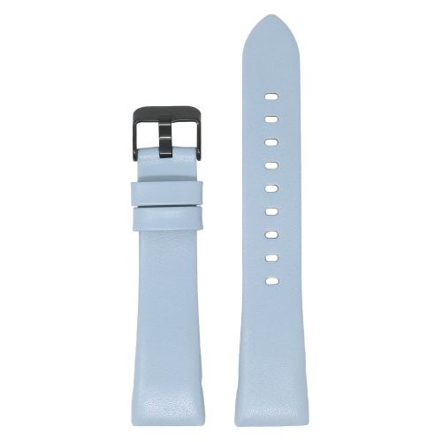 STRAPSCO  Smooth Leather Watch Band Strap for Fitbit Charge 3 - Cloud (Black Buckle) In Blue