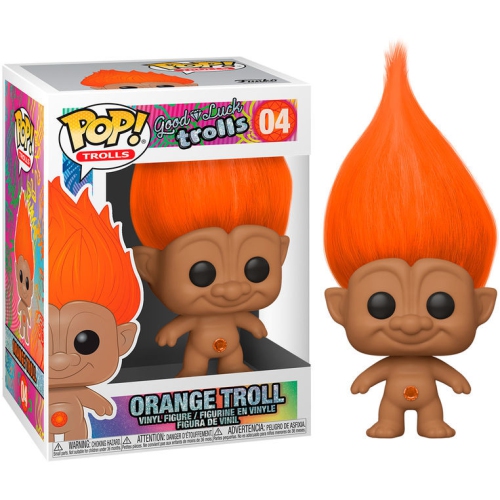 Pop Trolls 3.75 Inch Action Figure Good Luck Trolls - Orange Troll #04