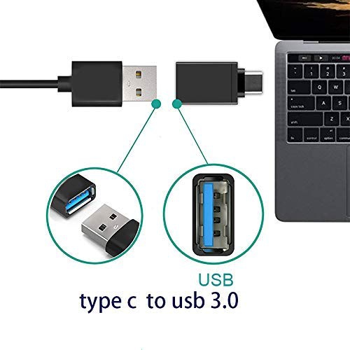USB C Male to USB A Female Adapter Converting Thunderbolt 3 to USB for MacBook Pro, Chromebook, Pixelbook, Samsung, LG