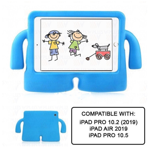 3D Silicone Shockproof Child Kids Stand Case for iPad 10.2" 7th 8th 9th Gen, Air 3 3rd Gen, iPad Pro 10.5" 2017, Blue