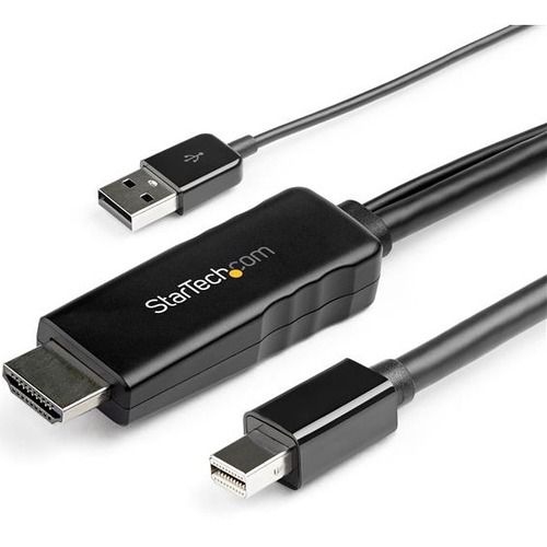 StarTech 10 ft. HDMI to DisplayPort Cable - 4K 30Hz - USB-powered - Active HDMI to DisplayPort Cable (HD2DPMM10)