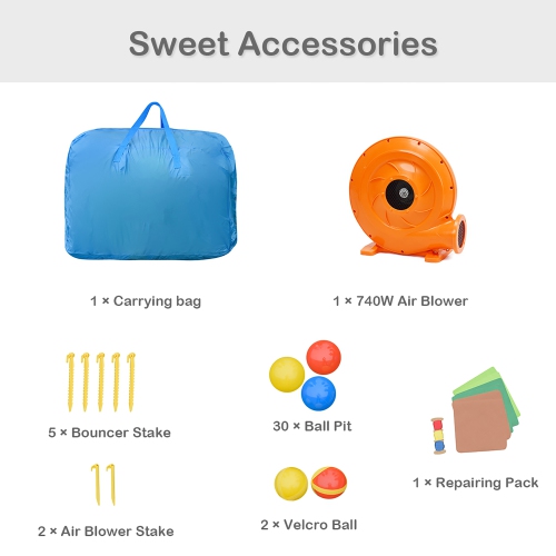 Costway Inflatable Jungle Bounce House Kids Dual Slide Jumping Castle Bouncer