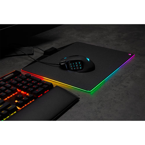 Souris de jeu optique de 18 000 ppp Scimitar RGB Elite de Corsair - Noir