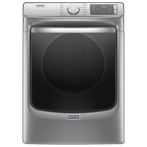 Image 1 of 1.. Maytag 7.4 Cu. Ft. Electric Steam Dryer - Chrome Shadow - Open Box - Perfect Condition