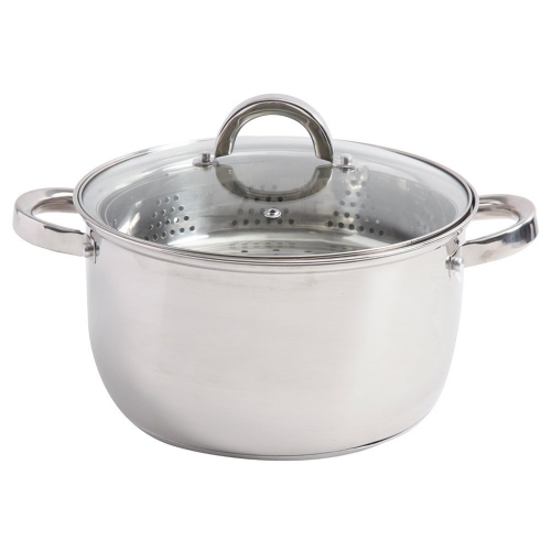 OSTER  Sangerfield 6 Quart Stainless Steel Casserole Pan With Steamer Insert And Lid