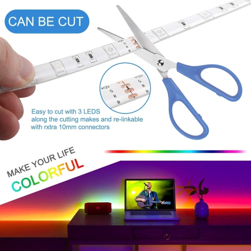 LED Strip Lights WiFi Wireless Smart Phone APP Controlled Sync to Music 10M 32.8ft Waterproof RGB Light Strips Kit