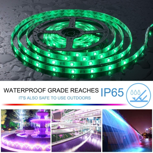 LED Strip Lights WiFi Wireless Smart Phone APP Controlled Sync to Music 10M 32.8ft Waterproof RGB Light Strips Kit