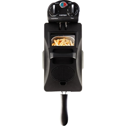 Friteuse de 3 l format familial RJ07-3SS-T de Chefman, minuterie intégrée, acier inoxydable