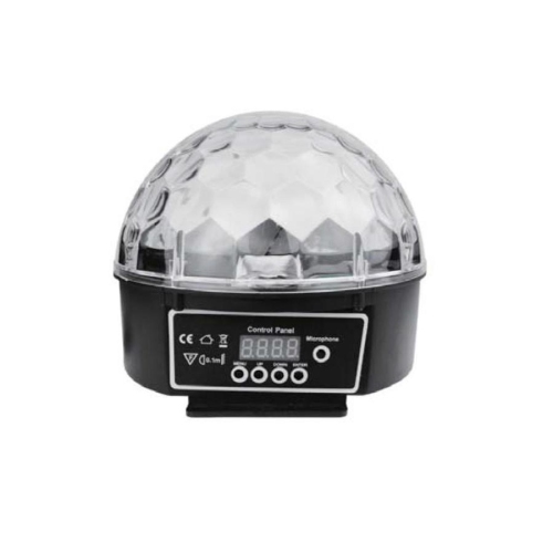 BIG DIPPER  Party Light, Magic Crystal Ball, 6 RGB Leds, 30W, 50, 000 Hours In Black
