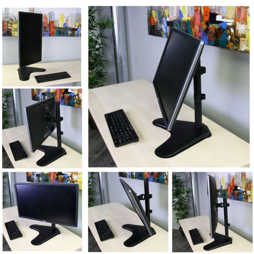 Support de bureau autonome à hauteur réglable TM-EX10 de Boost Industries pour écrans de 13 à 32 po