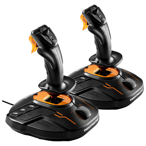 Système de contrôle de vol à deux manches à balai T16000M de Thrustmaster