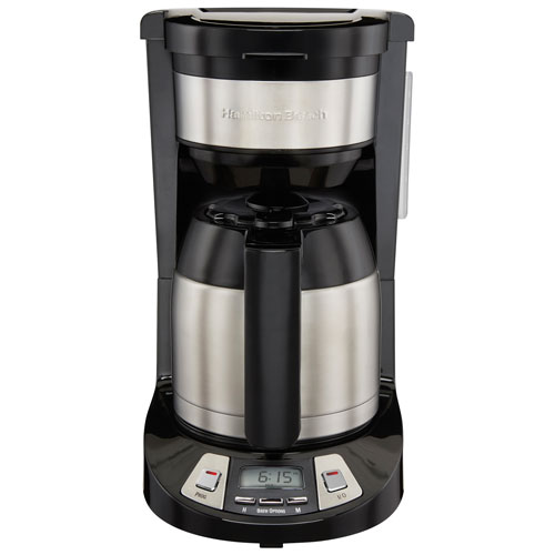 Hamilton Beach Programmable Coffee Maker with Thermal Carafe - 8-Cup - Stainless Steel