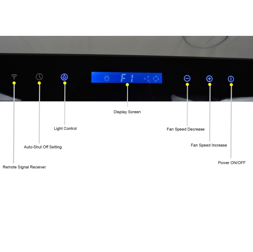 ROXON 900 CFM Slim Range Hood Stainless Steel Kitchen Exhaust Fan Under Cabinet Style with REMOTE RXN-U15-30
