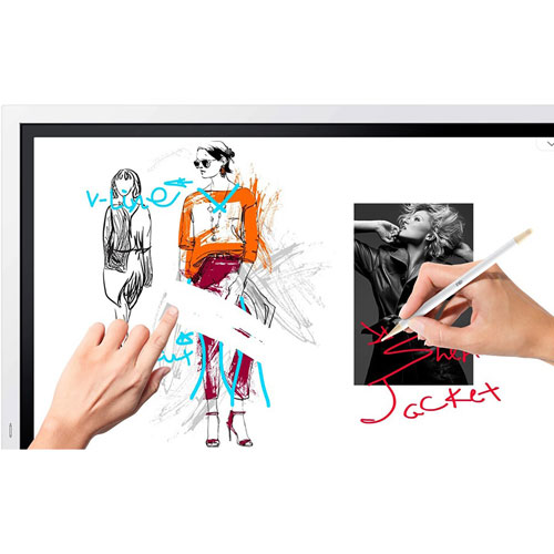 Tableau numérique Tizen 5.0 UHD 4K de 65 po Flip 2 de Samsung - Gris pâle