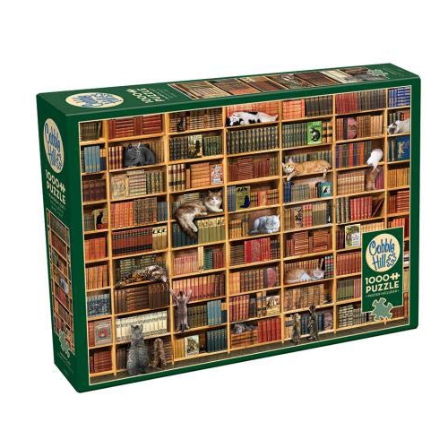 COBBLE HILL  1000 Piece Puzzle - The Cat Library (With Poster)