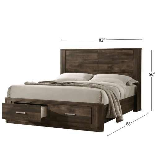 Olivia 78" King Storage Bed