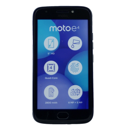 (Canadain Version) Moto E4 Smooth, and Glossy Soft Back Case, Black